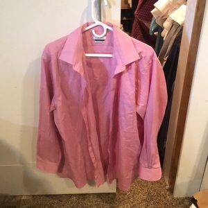 Pink! Van Heusen regular fit with flex collar. Size is 17 1/2 32/33.
